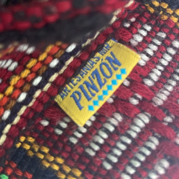 PINZON Woven Multicolored Aztec Tribal boho Hippie Bohemian Drawstring Clip Bag - Picture 10 of 10